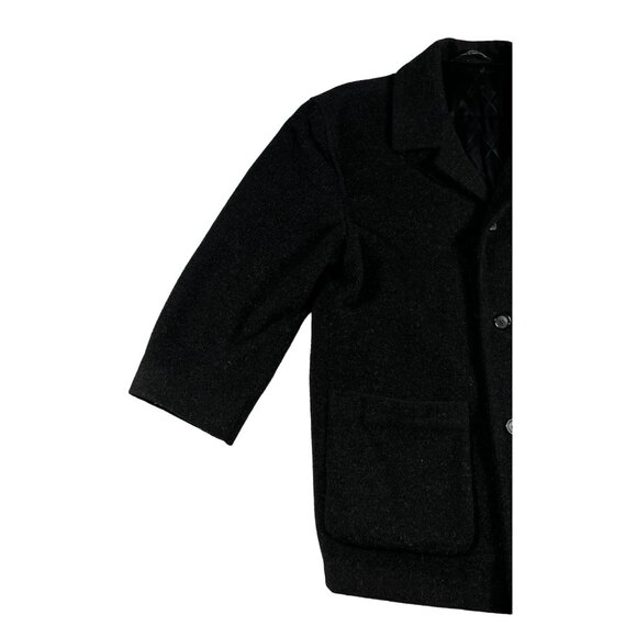 Millennium Collection Coat Men's Long Sleeve Alpaca Wool/Nylon Overcoat Black XL - Picture 3 of 11